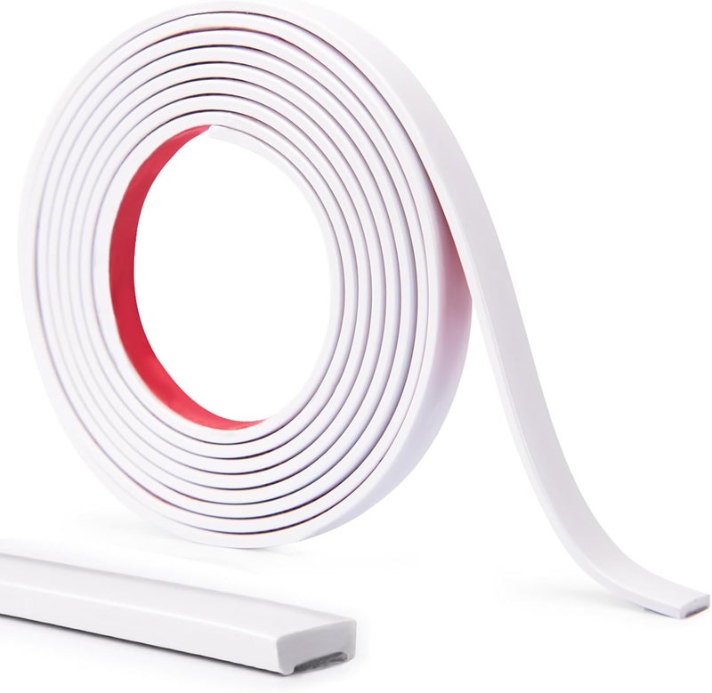 LONGKING 30 ft Peel and Stick Trim, Molding Trim for Walls, Edges, Borders, Backsplash Tile Edge, Flexible and Self Adhesive Trim, White - Image 1